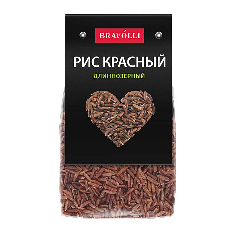 Рис красный длиннозерный, Bravolli, 350 г.
